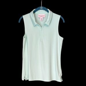 Tommy Bahama Golf Women’s Seafoam green sleeveless golf polo
